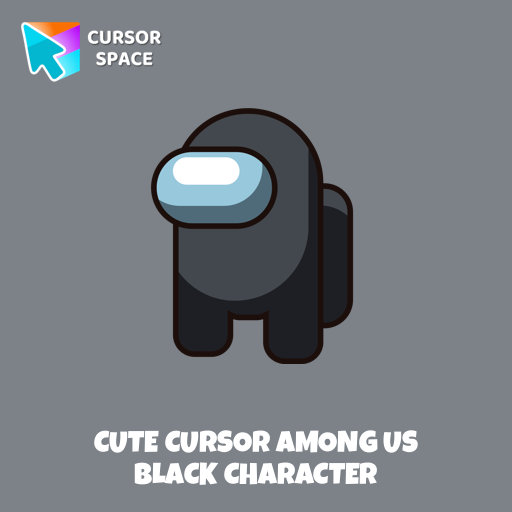 Cute Cursor Among Us Black Character